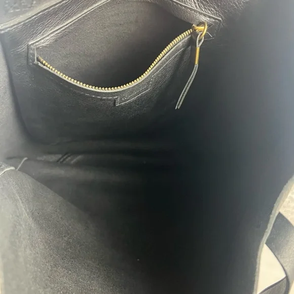 545 Madewell Black Leather Structured Tote Bag - Picture 10 of 10